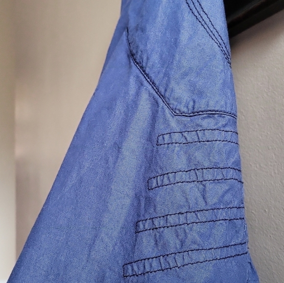 NWOT G-Star Raw Denim A-Line Chambray Nautical Halter Top - Picture 4 of 12